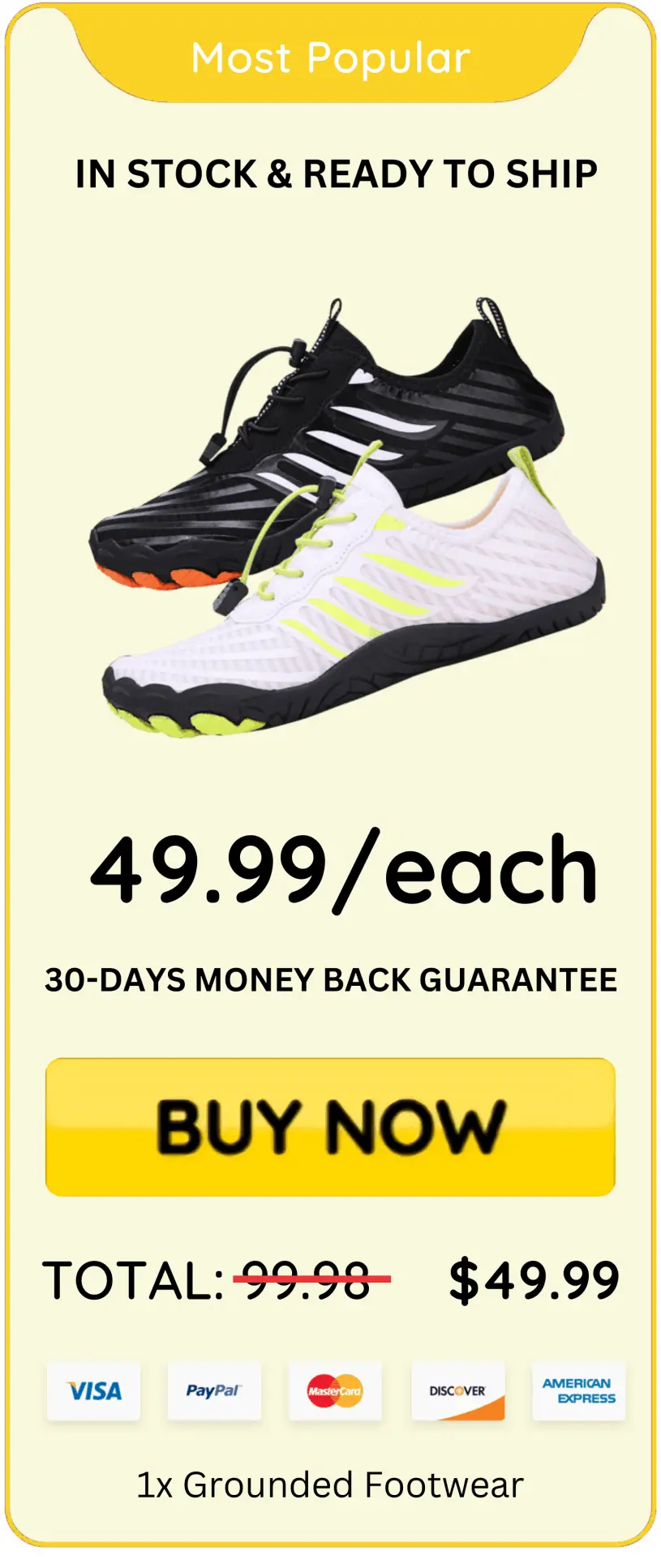 Grounded Footwear offer price 